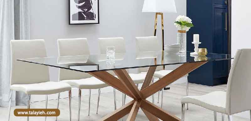 میز ناهار خوری ارزان قیمت ولی با کیفیت میز ناهار خوری شیشه ای