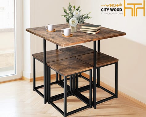 میز ناهارخوری کم جا مدل موکا