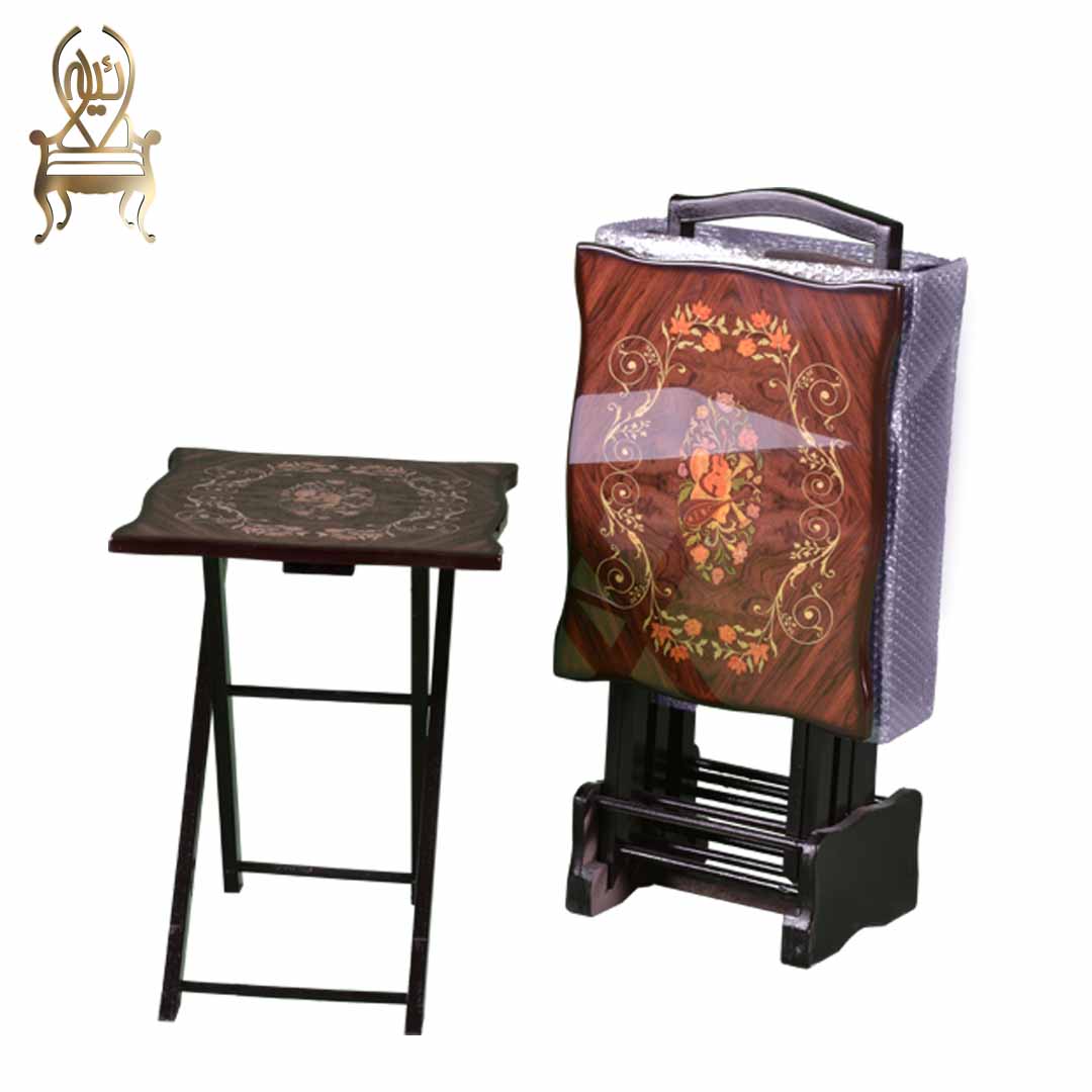 میز جلومبلی و عسلی چمدانی پولیشی کد 15001